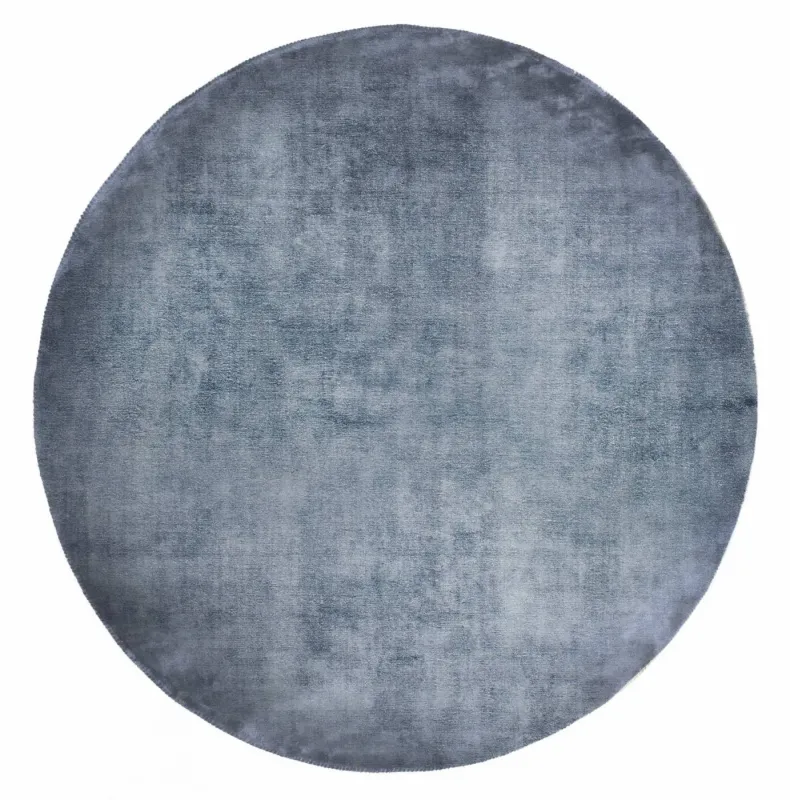 DYWAN LINEN DARK BLUE OKRĄGŁY - foto 1