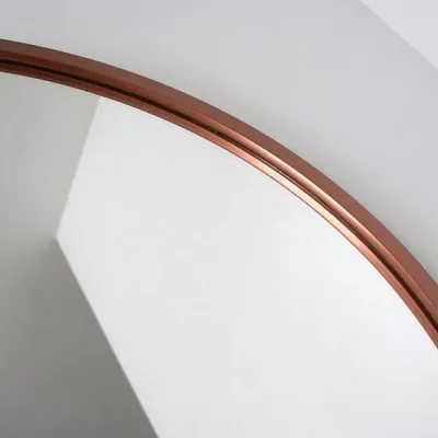 LUSTRO SCANDI OKRĄGŁE - ZŁOTA / MIEDZIANA RAMA - foto 5