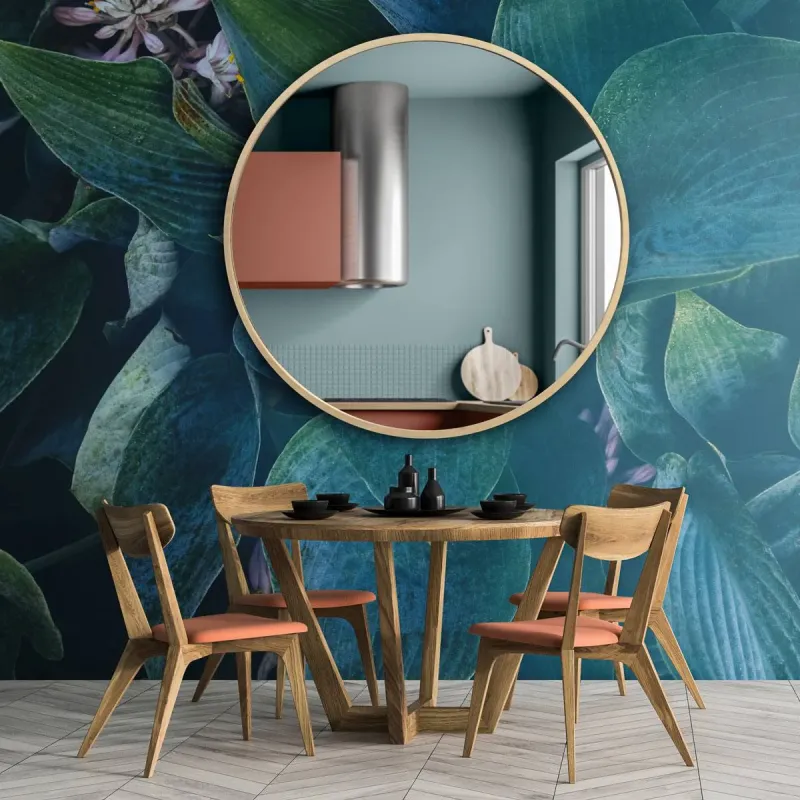 LUSTRO SCANDI WOOD – OKRĄGŁE W RAMIE ZE SKLEJKI - foto 1