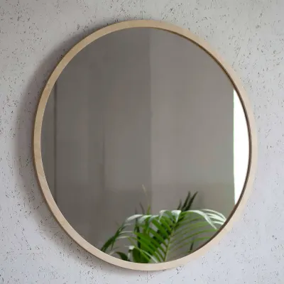 LUSTRO SCANDI WOOD – OKRĄGŁE W RAMIE ZE SKLEJKI - foto 3