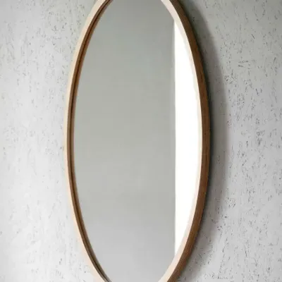 LUSTRO SCANDI WOOD – OKRĄGŁE W RAMIE ZE SKLEJKI - foto 5
